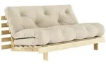 Karup - Roots Schlafsofa, 160 x 200 cm, Kiefer natur / beige (747)