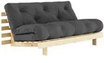 Karup - Roots Schlafsofa, 160 x 200 cm, Kiefer natur / dunkelgrau (734)