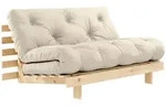 Karup - Roots Schlafsofa, 140 x 200 cm, Kiefer natur / linen (914)