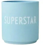 Design Letters - AJ Favourite Porzellan Becher, Superstar / soft blue
