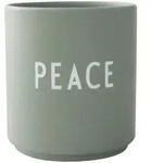 Design Letters - AJ Favourite Porzellan Becher, Peace / gr&uuml;n
