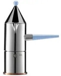 Alessi - La conica manico lungo Espressokocher 15 cl, Edelstahl / hellblau