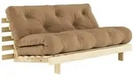 Karup - Roots Schlafsofa, 160 x 200 cm, Kiefer natur / mocca (755)