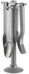 Alessi - Conversational Objects, Tafelbesteck inkl. Halterung, silber (16-tlg.)