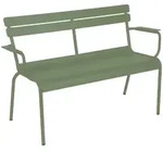 Fermob - Luxembourg Gartenbank mit Armlehne, 2-Sitzer, kaktus