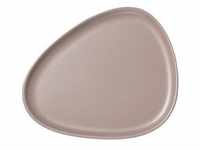 LindDNA - Curve Stoneware Dinner Teller, 30 x 26 cm, warm grey