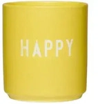 Design Letters - AJ Favourite Porzellan Becher, Happy / yellow