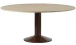 Muuto - Midst Esstisch, &Oslash; 160 cm, Eiche ge&ouml;lt / dunkelrot