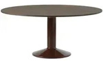 Muuto - Midst Esstisch, &Oslash; 160 cm, Eiche dunkel ge&ouml;lt / dunkelrot