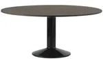 Muuto - Midst Esstisch, &Oslash; 160 cm, Eiche dunkel ge&ouml;lt / schwarz