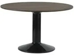 Muuto - Midst Esstisch, &Oslash; 120 cm, Eiche dunkel ge&ouml;lt / schwarz