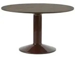 Muuto - Midst Esstisch, &Oslash; 120 cm, Eiche dunkel ge&ouml;lt / dunkelrot