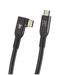 COBRAUNION USB-C auf USB-C 90&deg; - Tether Cable 5m schwarz / 20 Gbit/s