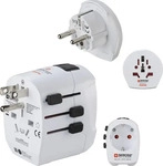 Hama 00223474, Hama Weltreiseadapter Set World Travel Pro Light USB, 3-polig, 2x USB