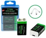 Patona Premium USB-C 2x 9 Volt block batteries 6F22 Lithium 3600mWh 1.5V rechargeable