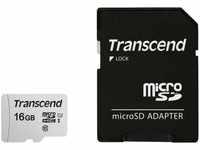 Transcend TS16GUSD300S-A, Transcend microSDHC-Karte mit Adapter 16 GB