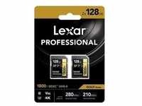 Lexar 2er Pack SDXC Professional Type Gold - 1800x 280MB/s V60 II 2erPACK 128 GB