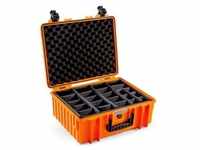B&W Outdoor.cases Type 6000 orange mit Trennwand System (RPD)