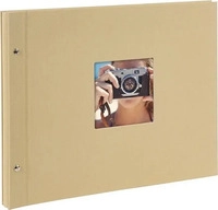 goldbuch 26646, goldbuch Schraubalbum Bella Vista 30x25 40 wei&szlig;e Seiten beige