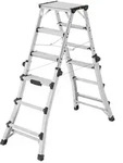 Hailo D100 TL TopLine Stehleiter mit teleskopierbaren Holmen