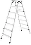 Hailo D60 StandardLine Doppelstufenleiter mit rutschsicheren geriffelten 2x7 Stufen