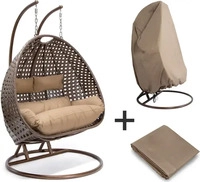 Home Deluxe Polyrattan H&auml;ngesessel TWIN - Braun f&uuml;r 2 Personen