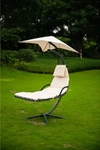 Home Deluxe Schwebeliege mit Sonnendach SAN REMO - Anthrazit/Beige