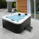 Home Deluxe Outdoor Whirlpool WHITE MARBLE PURE - 210 x 160 cm f&uuml;r 3 Personen