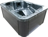 Home Deluxe Outdoor Whirlpool BLACK MARBLE PURE - 210 x 160 cm f&uuml;r 3 Personen