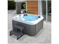 Home Deluxe Outdoor Whirlpool SEA STAR - mit Treppe und Thermoabdeckung