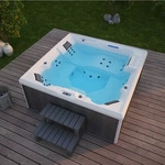 Home Deluxe Outdoor Whirlpool STREAM BIG PURE - 207 x 207 cm f&uuml;r 5 Personen