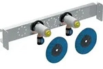 Geberit FlowFit Anschlusswinkel 90 Grad vormontiert 2-fach bleifreier Rotguss