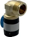 Geberit FlowFit &Uuml;bergangsbogen 90 Grad mit bleifreier Rotguss 90 Grad 16mm-1/2"