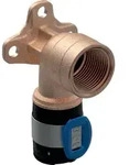 Geberit FlowFit Anschlusswinkel 90 Grad bleifreier Rotguss 20mm-1/2" L 52mm
