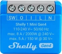 Shelly SHELLY_1_MINI GEN4, Shelly 1 Mini Gen4 1-Kanal-Relais WLAN-gesteuerter