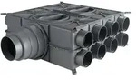 Wolf Luftverteiler DN 125 - 180 24 Stutzen DN75 mit 12 Verschlusskappen