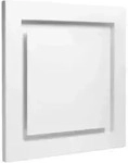 Kermi x-well Zu-/Abluftdurchlass SEA302 quadratisch aus Metall, wei&szlig;, NW 125 mm