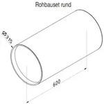 Zehnder Wandeinbaurohr rund 600 mm f&uuml;r ComfoSpot 50