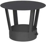 Jeremias DW-BLACK Regenhaube Edelstahl matt schwarz f&uuml;r