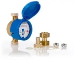 Garten-Wasserz&auml;hler Aufputz f&uuml;r Kaltwasser - Set mit Anschlussmaterial - Baul&auml;nge