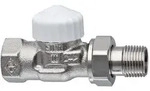 Heimeier Thermostat-Ventilunterteil V-exact II, Durchgang, DN 15, vernickelt