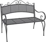 Dema Gartenbank Provence Metall Bank Sitzbank Gartenbank Grau Antik 110x55x93...