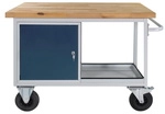 ADB mobile Werkbank Tischwagen Rollwagen 1 T&uuml;r L1300xB600xH827 mm max. 500 kg...