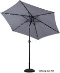 Dema Alu Sonnenschirm &Oslash; 270cm Gartenschirm Solar LED Beleuchtung Schirm...
