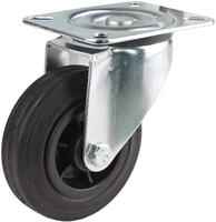 Dema Lenkrolle 200mm mit Bremse Kunststofffelge Transportrolle Bockrolle Rollen...