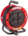 Kestek Kabelrolle Au&szlig;en Kabeltrommel 10 Meter 4 Steckdosen H05RR-F 3G1,5mm&sup2; IP44