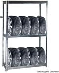 Dema Metall Reifen-Regal 180x120x40 cm Steckregal Stahl Steckmontage 8 Reifen...