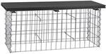 Dema Gabionenbank Wuppertal 100x30x43cm anthrazit WPC Gartenbank Gabione...