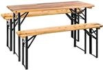 Dema Bierzeltgarnitur Schwabing 120x60 cm Bierbank Biertisch Festzeltgarnitur...