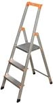 Krause Monto Alu Stufen-Stehleiter SOLIDY 1x 3 Tritte Aluleiter Stehleiter 126214